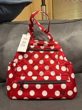 Lug Skyhop Convertible Backpack crimson dot lrg